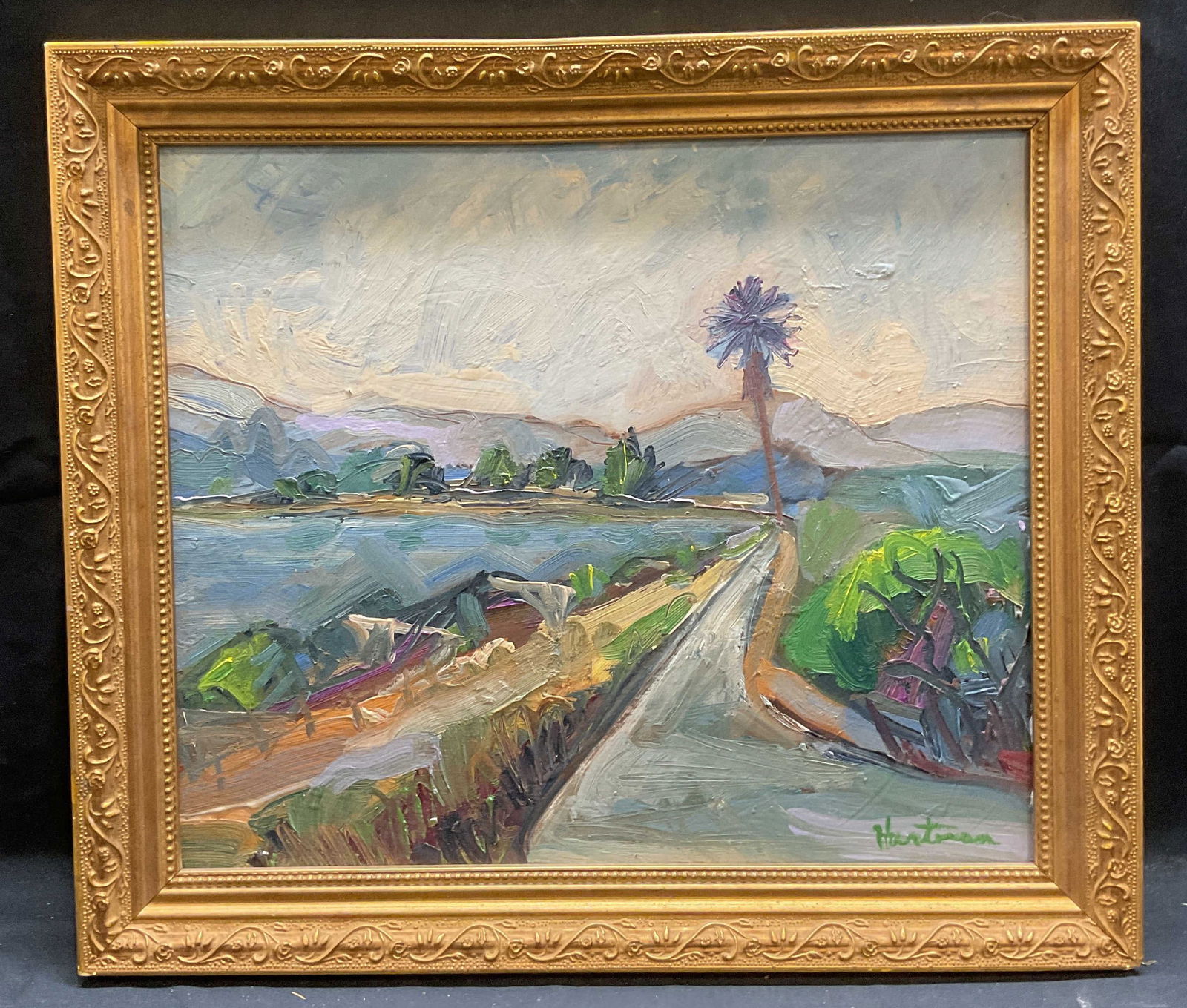 Signed James Hartman Coyote Point Oil Painting (1 of 6)
