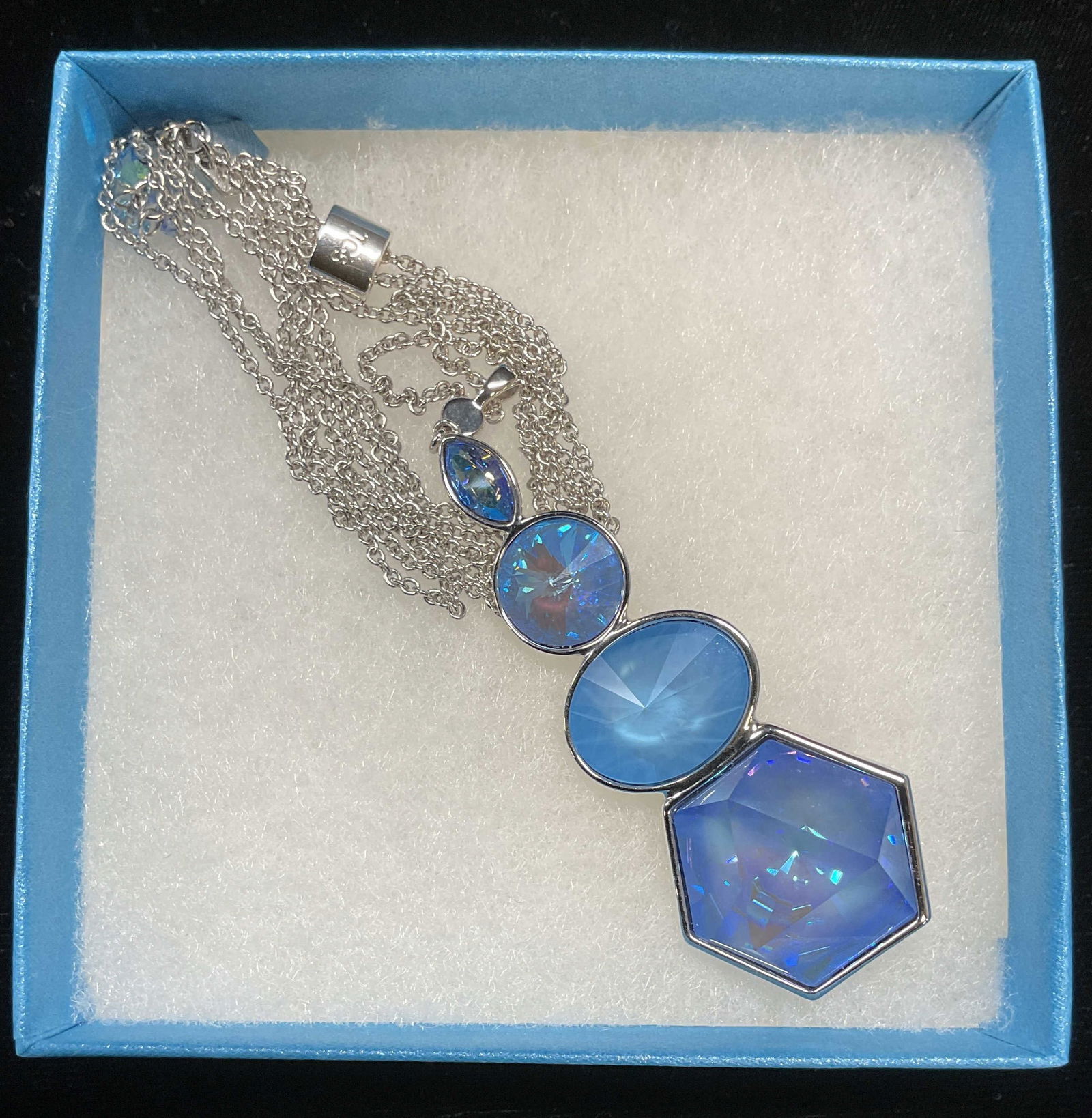 Swarovski Touchstone Blue Crystal Pendant Necklace (1 of 7)