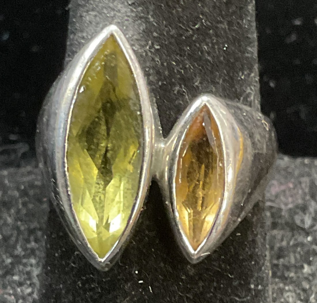 Signed KN Sterling Silver Citrine Ring (1 of 6)