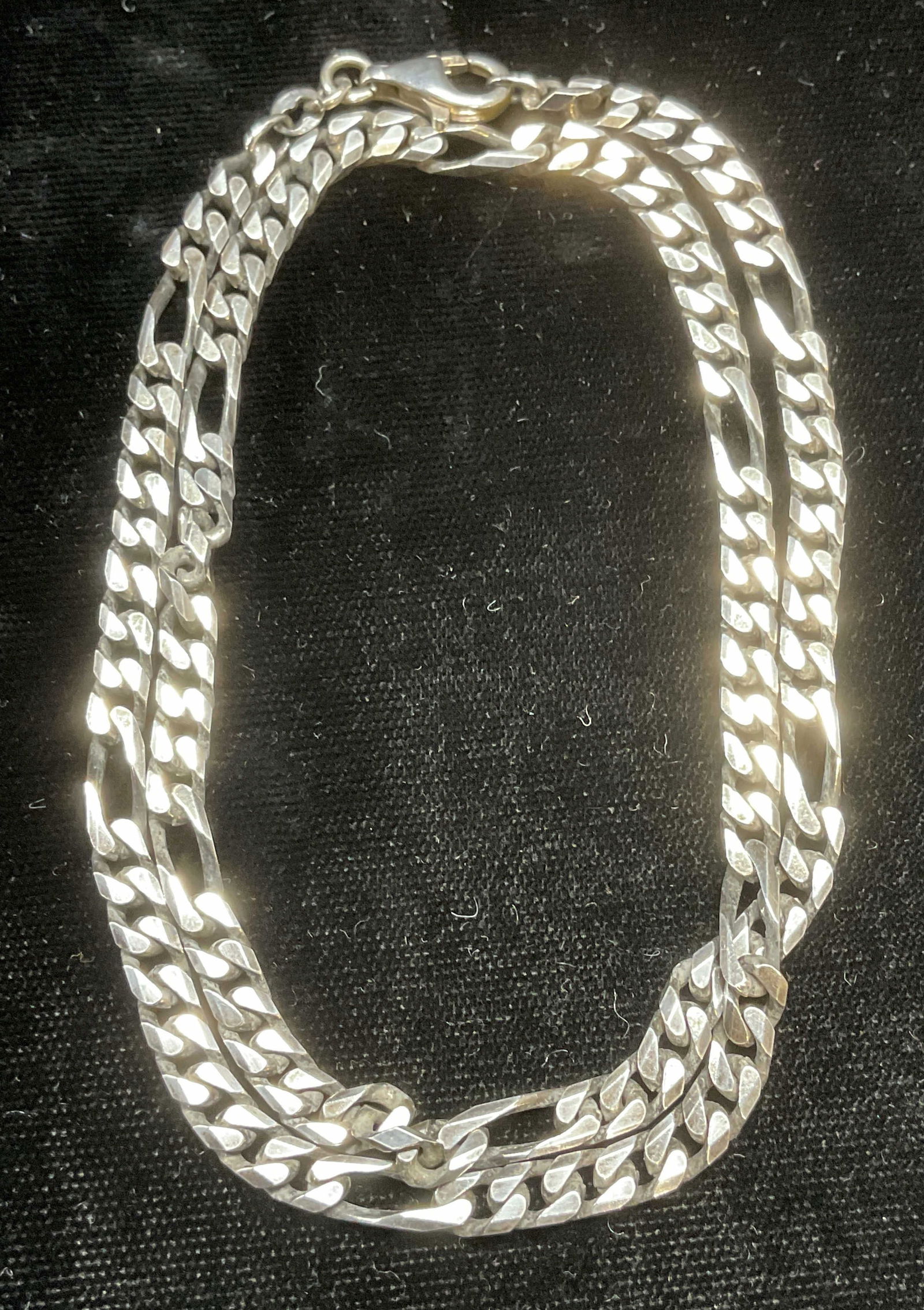 Vintage Sterling Silver Figaro Chain Necklace (1 of 7)