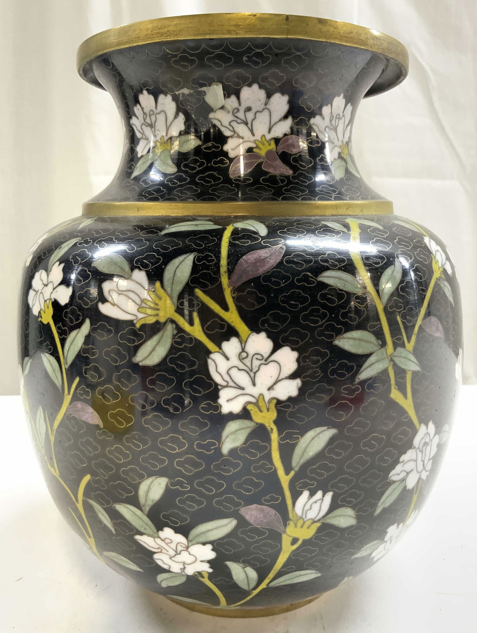 Vintage Asian Cloisonne Enameled Urn W Lid (1 of 8)