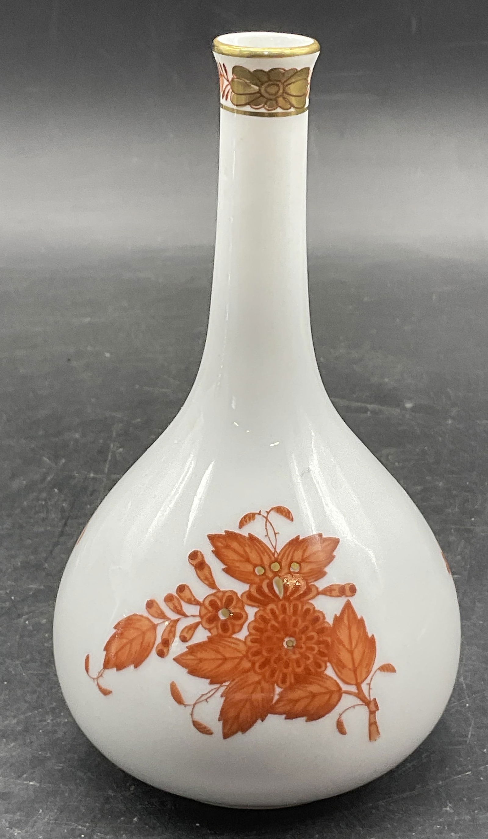 HEREND HUNGARY Hand Painted Porcelain Bud Vase (1 of 7)