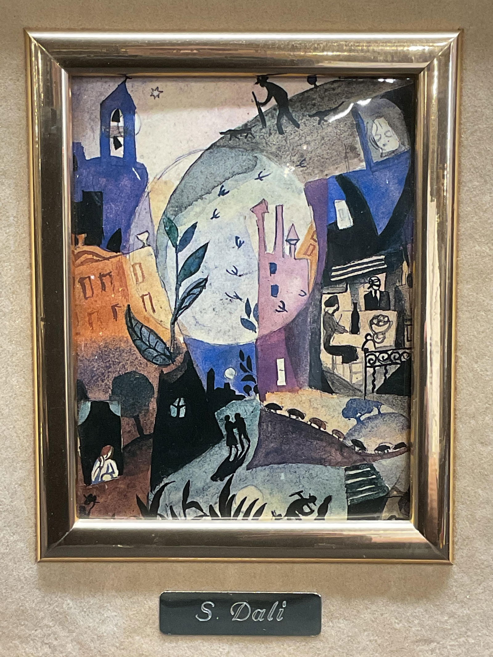Framed Salvador Dali Night Walkers Print (1 of 6)