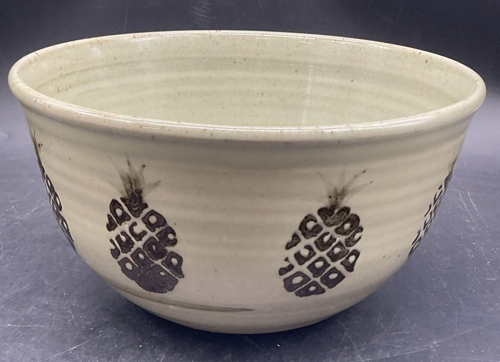 GRP ME Signed Handmade Pineapple Pottery Bowl (1 of 7)