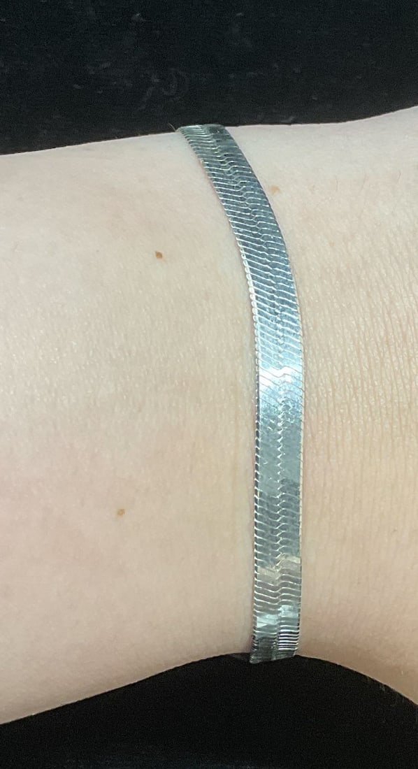 HAI Sterling Silver Snake Chain Bracelet, Italy (1 of 6)