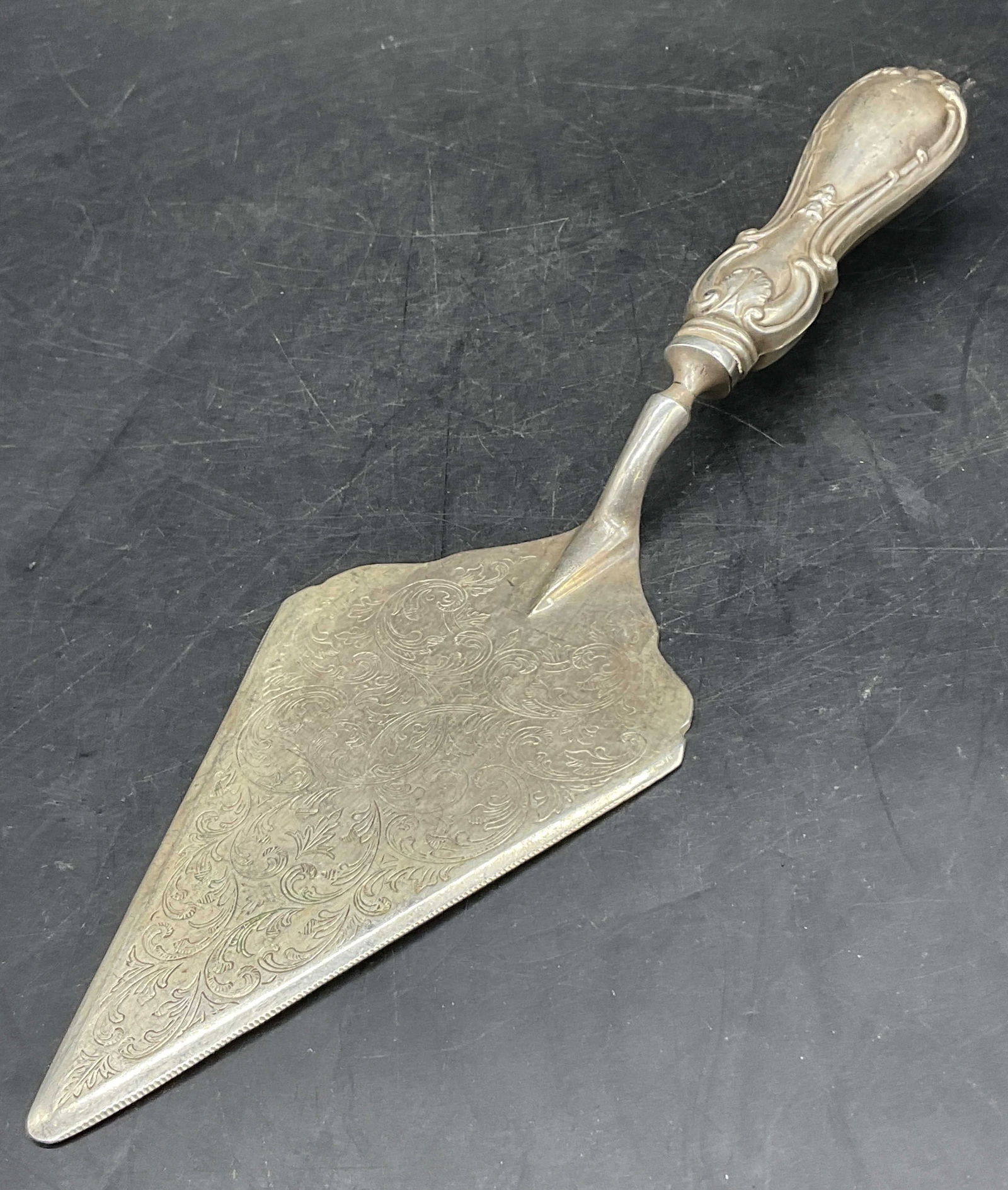 WA ITALY Vintage Sterling Handled SilverPlt Server (1 of 10)