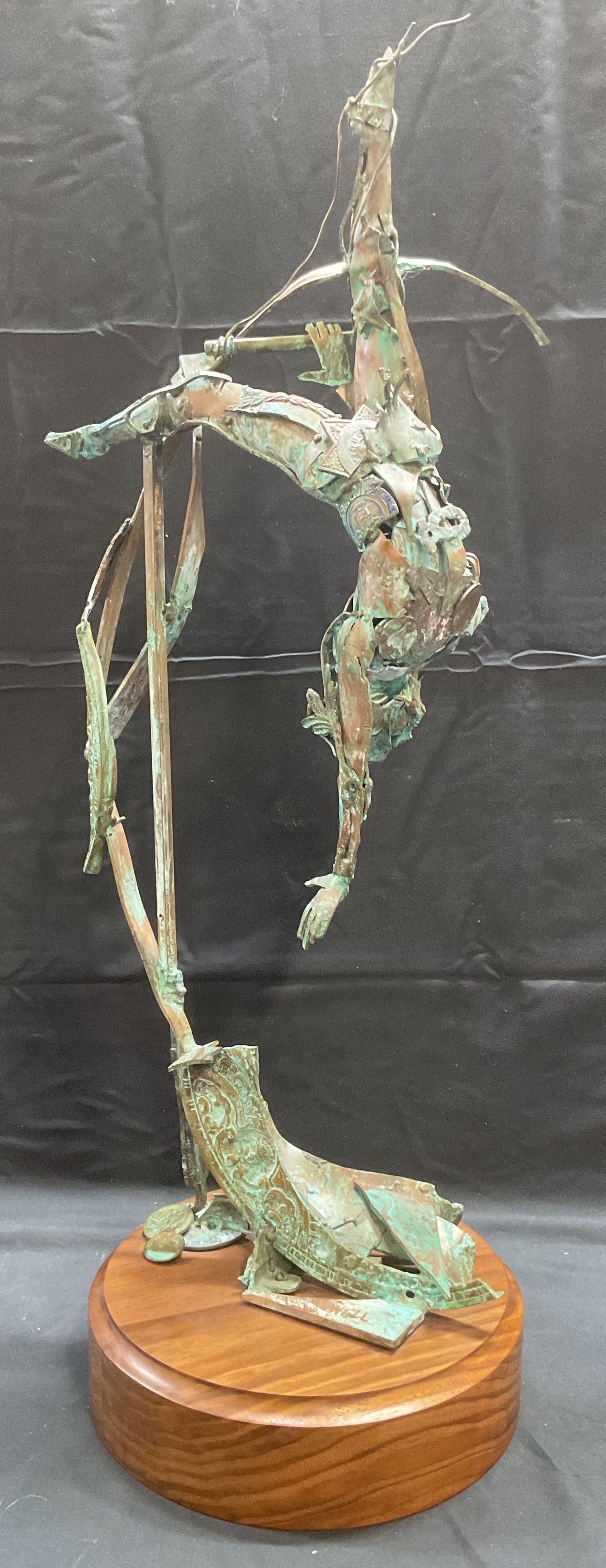 Signed Hy Snell Bronze Sculpture, Acrobat 30in (1 of 8)