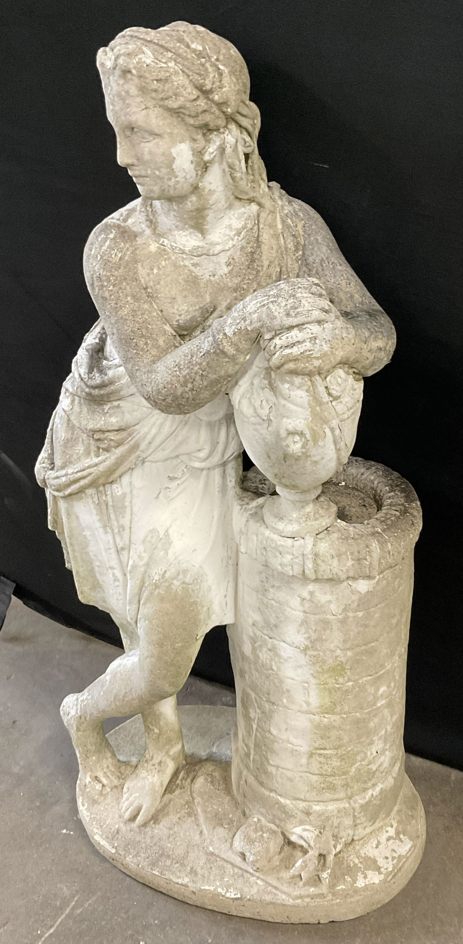 Vintage Stone Female Figural Garden Statuary 40in (1 of 12)