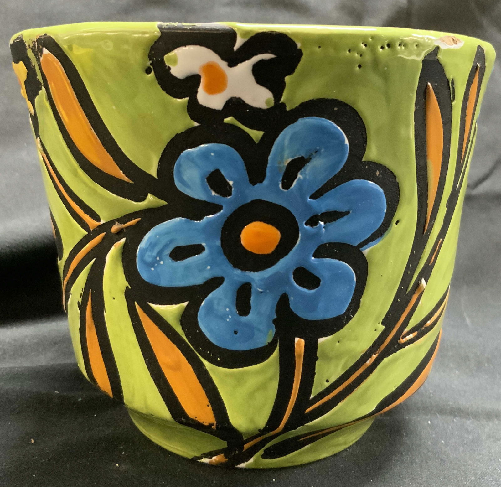Hand Painted Ceramic Floral Detailed Planter (1 of 6)