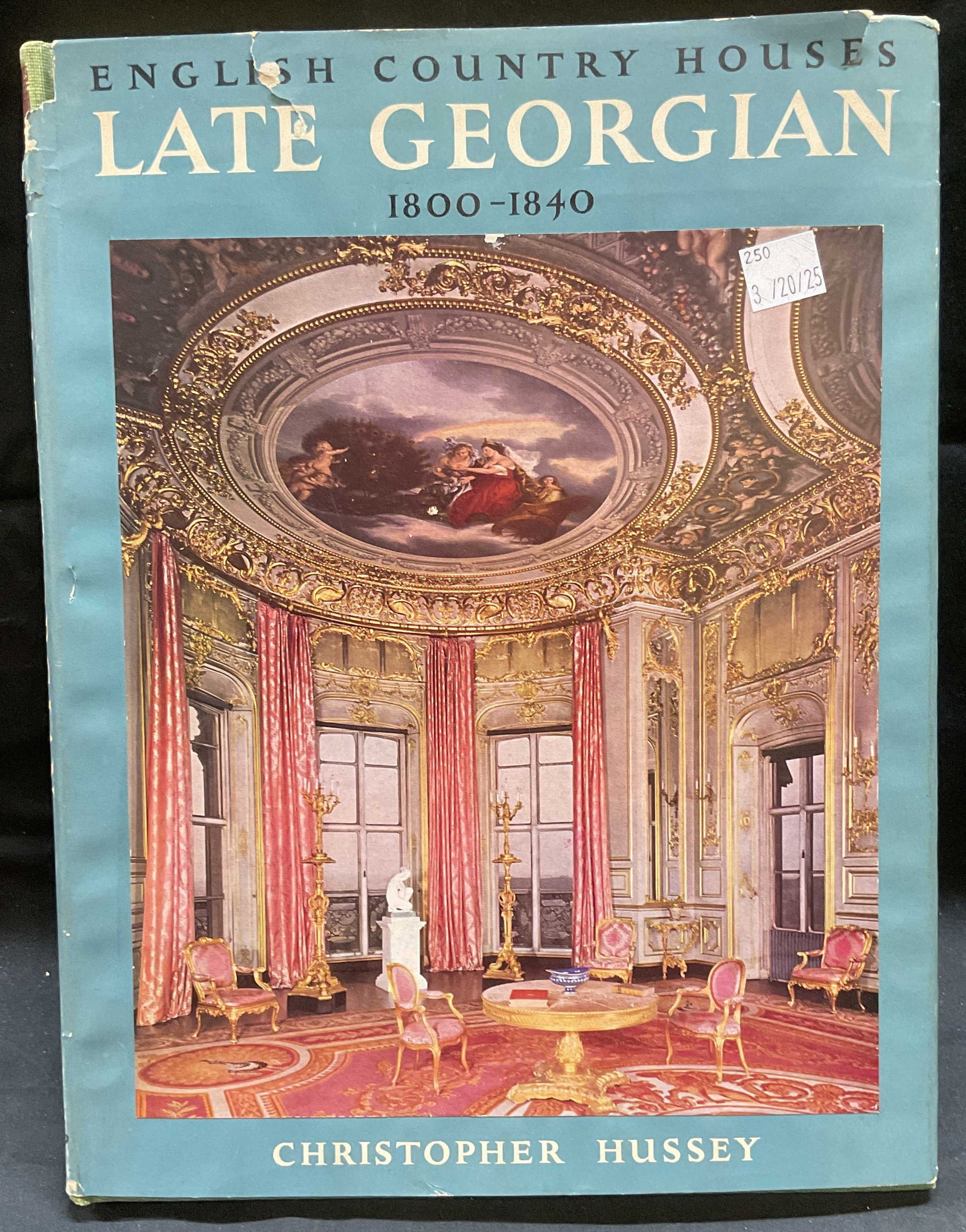 1958 English Late Georgian Houses, Illustrated: Hardcover copy of English Country Houses Late Georgian 1800-1840 by Christopher Hussey. Published by Country Life Limited, 1958. Illustrated. Measure approx 12.5 x 9.5 inches. Wear to cover, pages, an