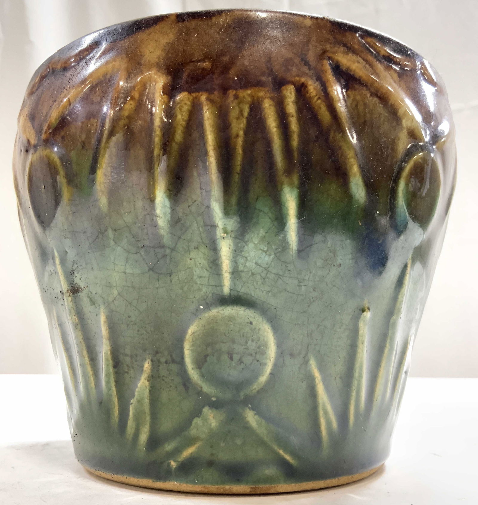 Vintage Ceramic Majolica Planter Vessel (1 of 6)
