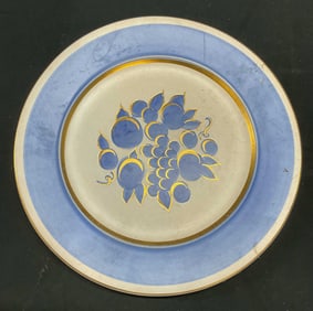 Vintage Stangl Pottery Blue Fruit Plate