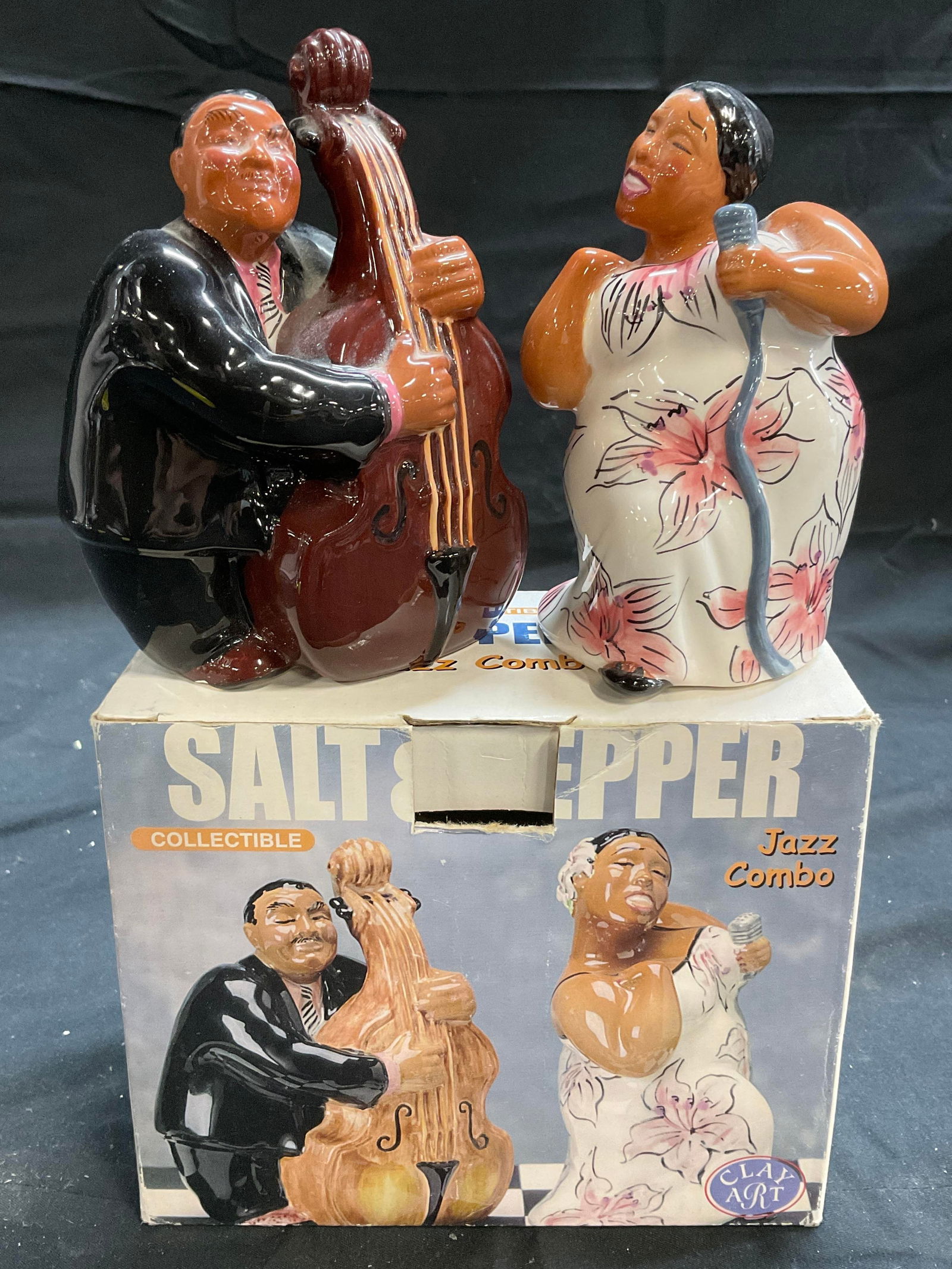 CLAY ART JAZZ COMBO Porc S&P Shakers W Orig Bx (1 of 7)