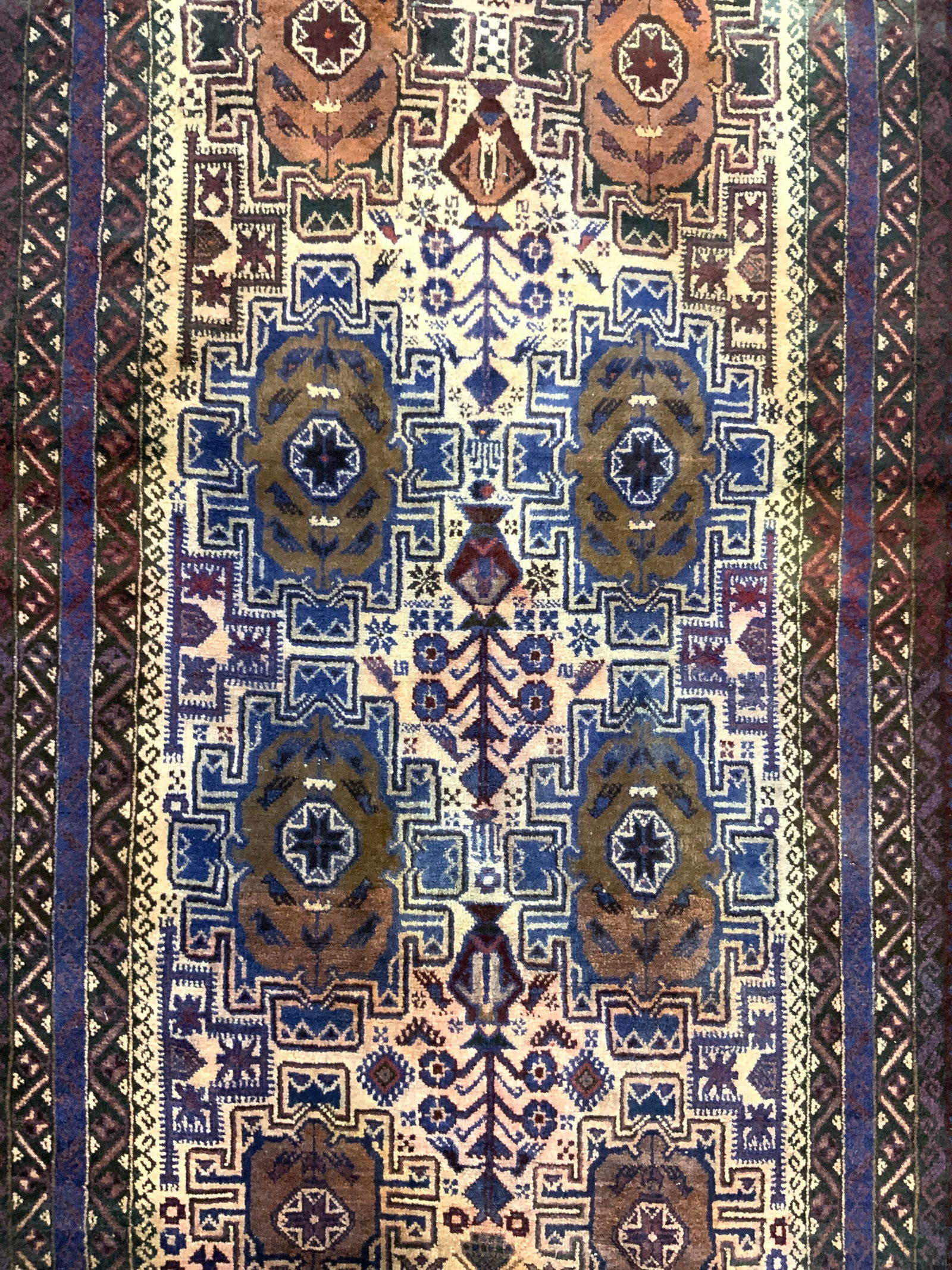 Antq Handmade Afghan Fringed Wool Rug (1 of 8)