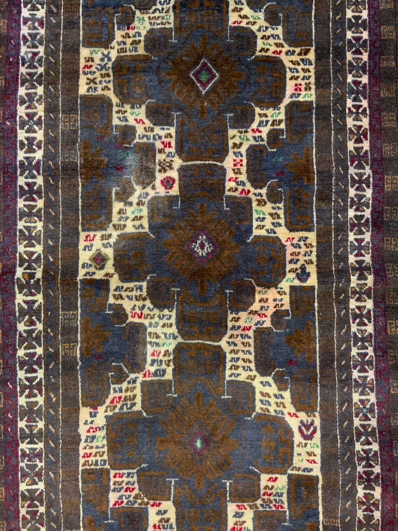 Antq Handmade Afghan Fringed Wool Rug (1 of 7)