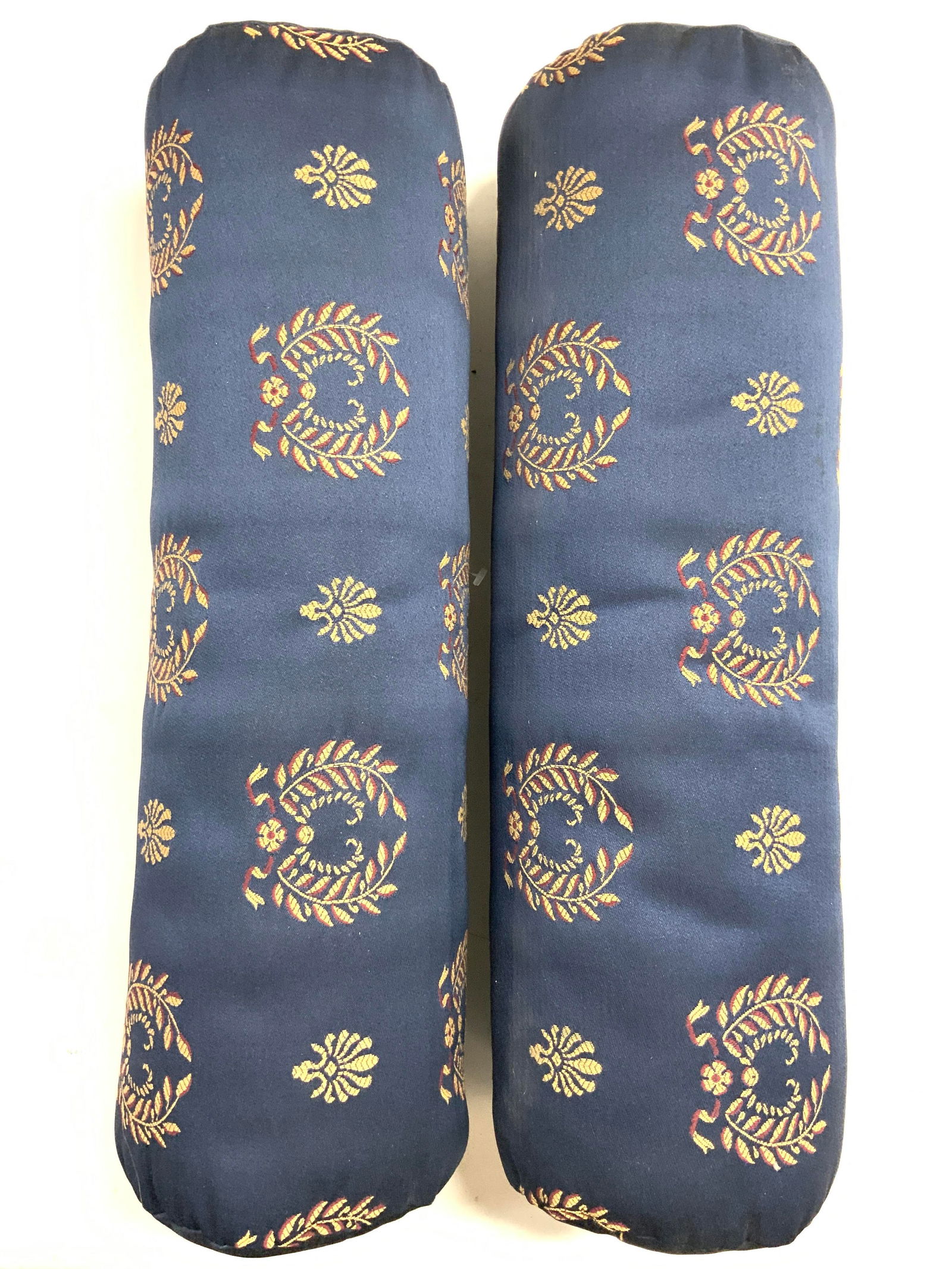 Pair Upholstered Cylindrical Bolster Pillows (1 of 7)