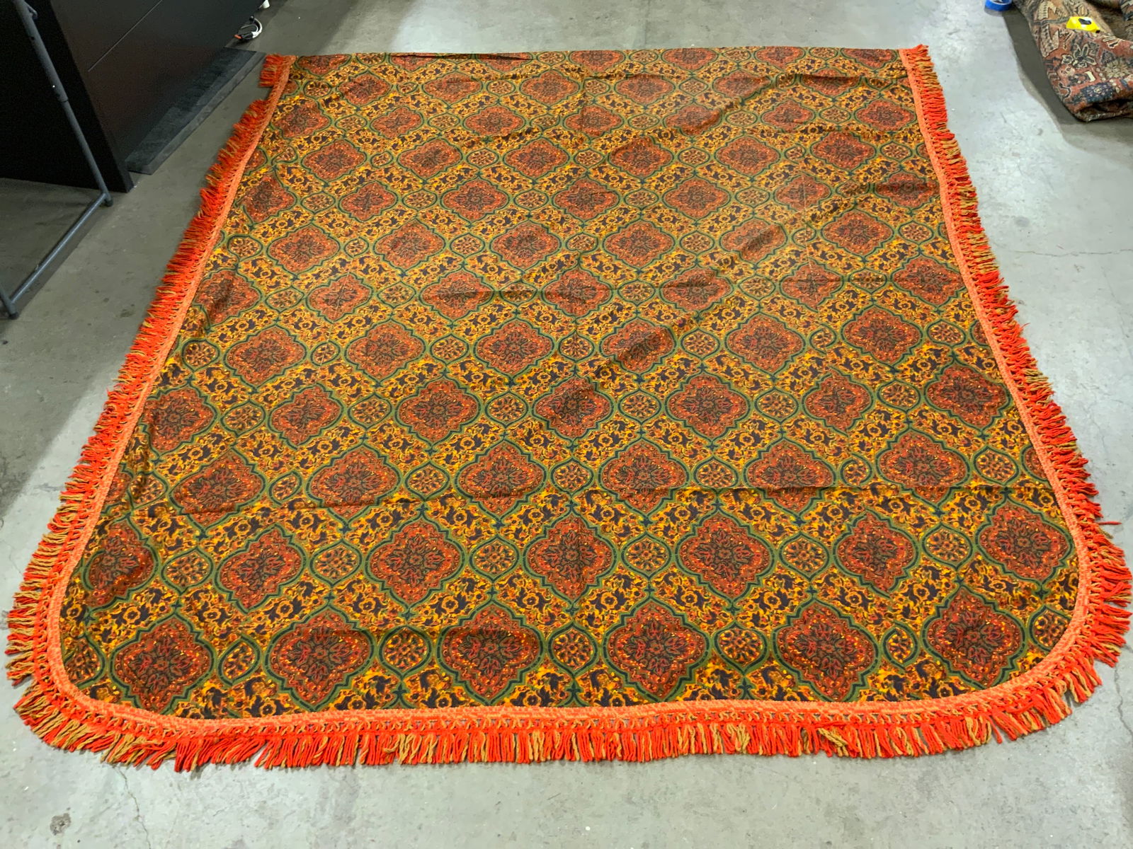 GEORGE Fringed Patterned Textile Tapestry (1 of 8)