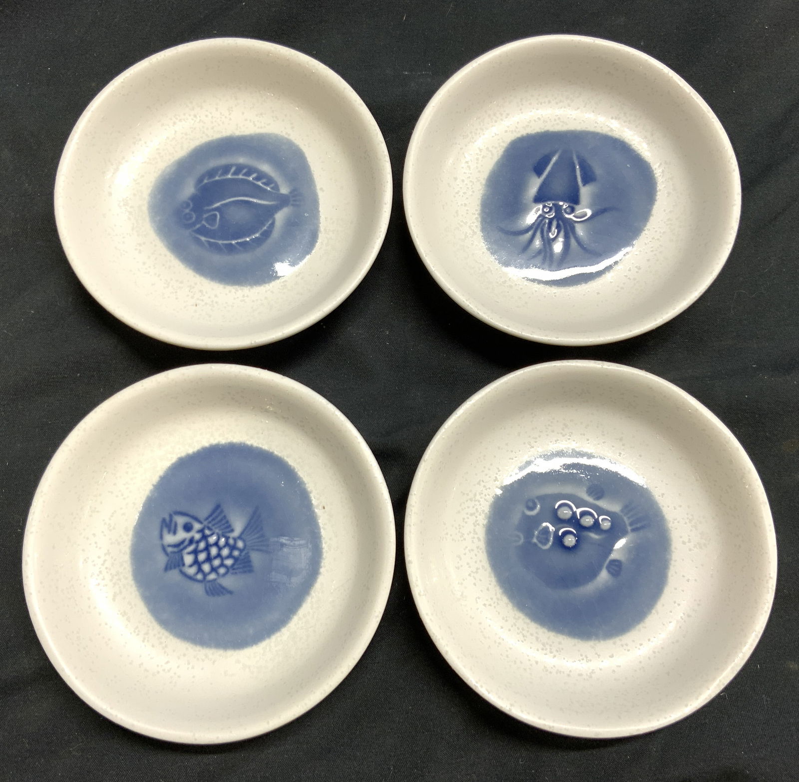 Set 4 Ceramic Nautical Fish Trinket Dishes (1 of 6)