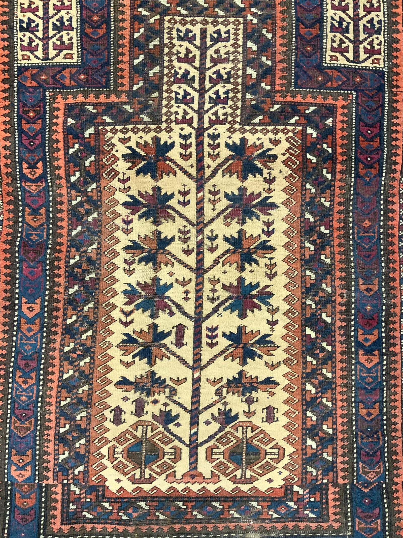 Vintage Handmade Persian Fringed Wool Rug (1 of 8)