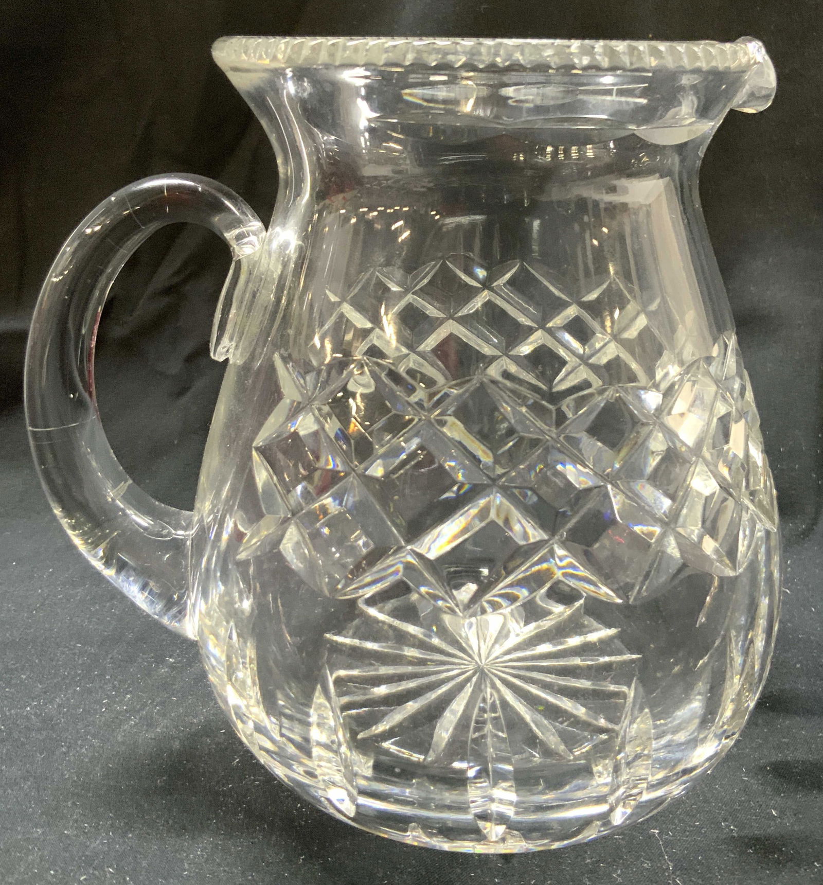 Cut Crystal Pitcher Vessel W Relief Detail (1 of 6)