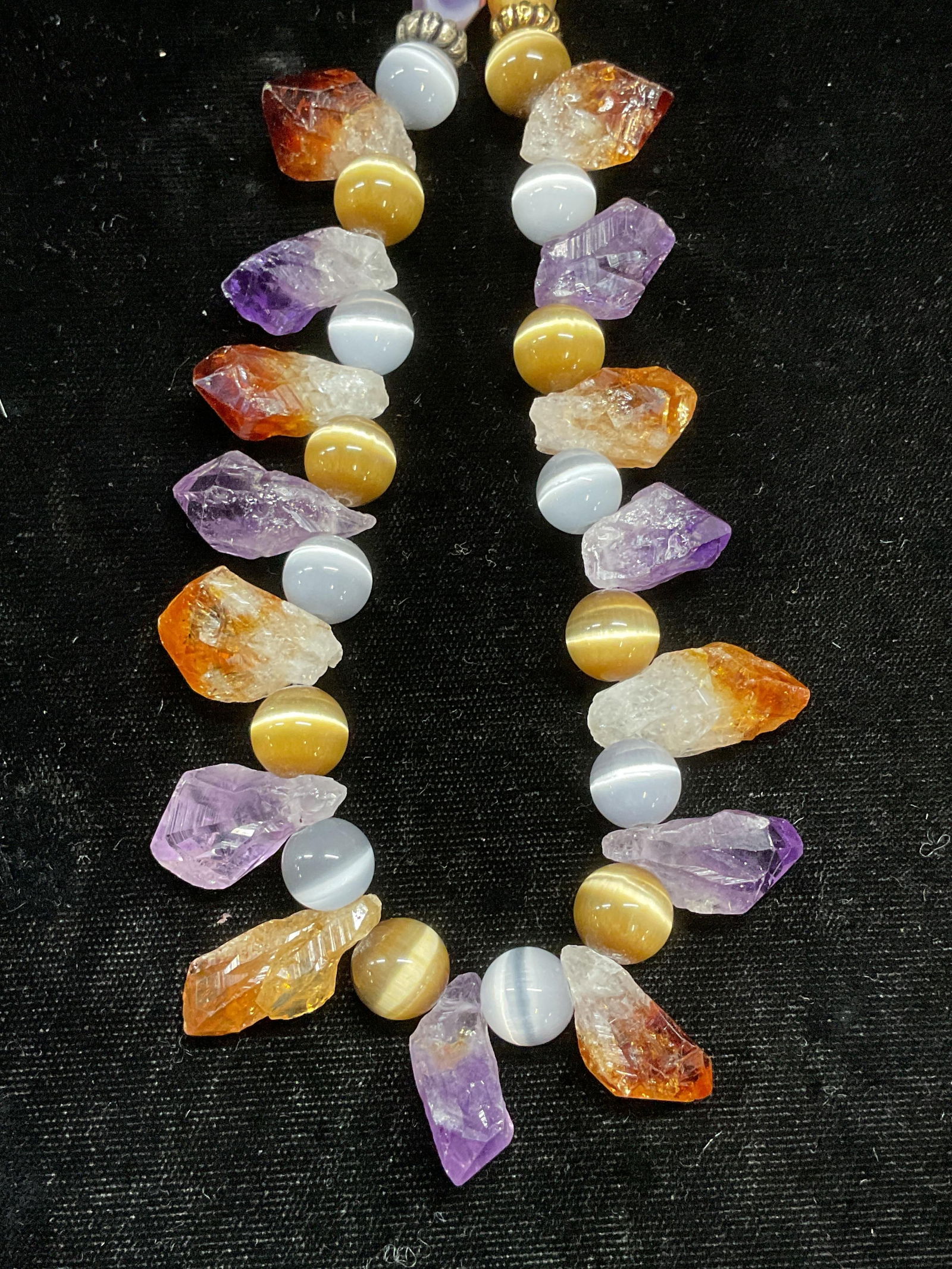 Raw Citrine & Amethyst Beaded Necklace (1 of 6)