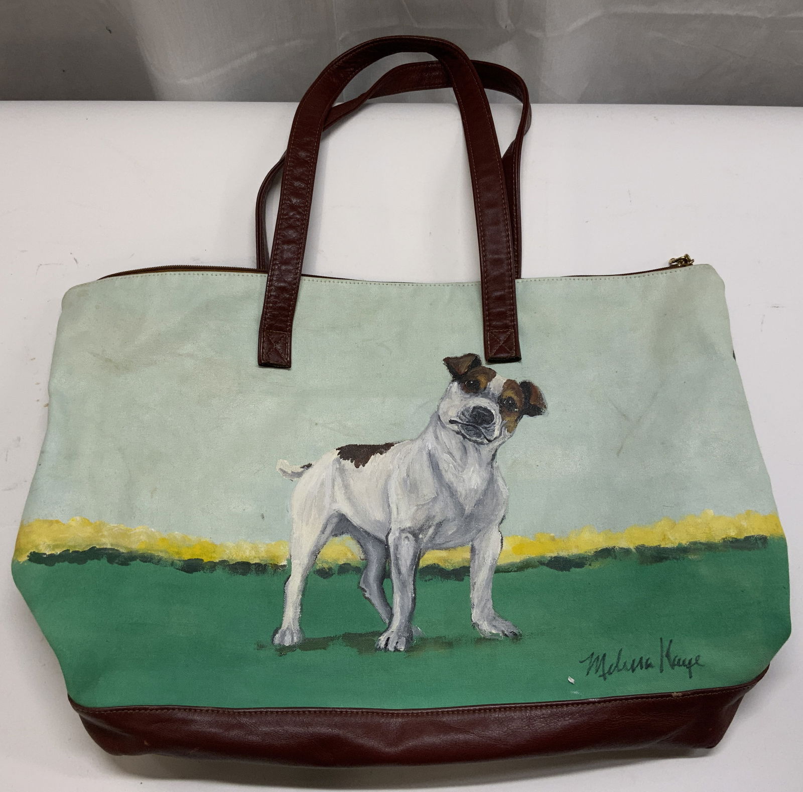 Large Signed Melissa Kaye Tote Bag  Dog  Design (1 of 7)