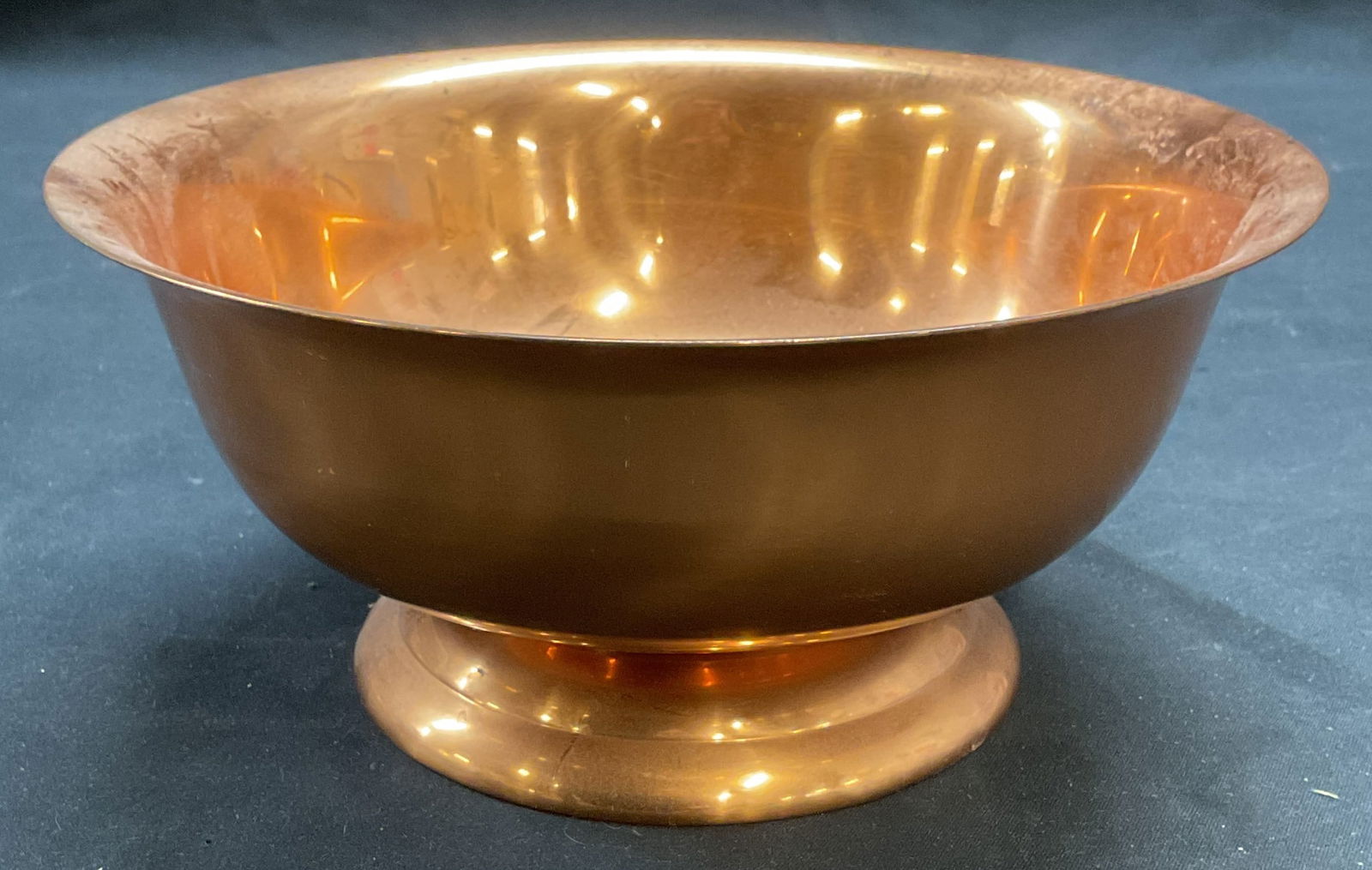 Signed CG Paul Revere Style Copper Bowl (1 of 6)