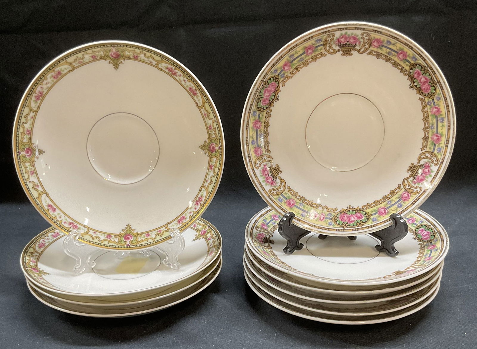 Lot 10 Vintage HAVILAND Porcelain Saucers (1 of 9)