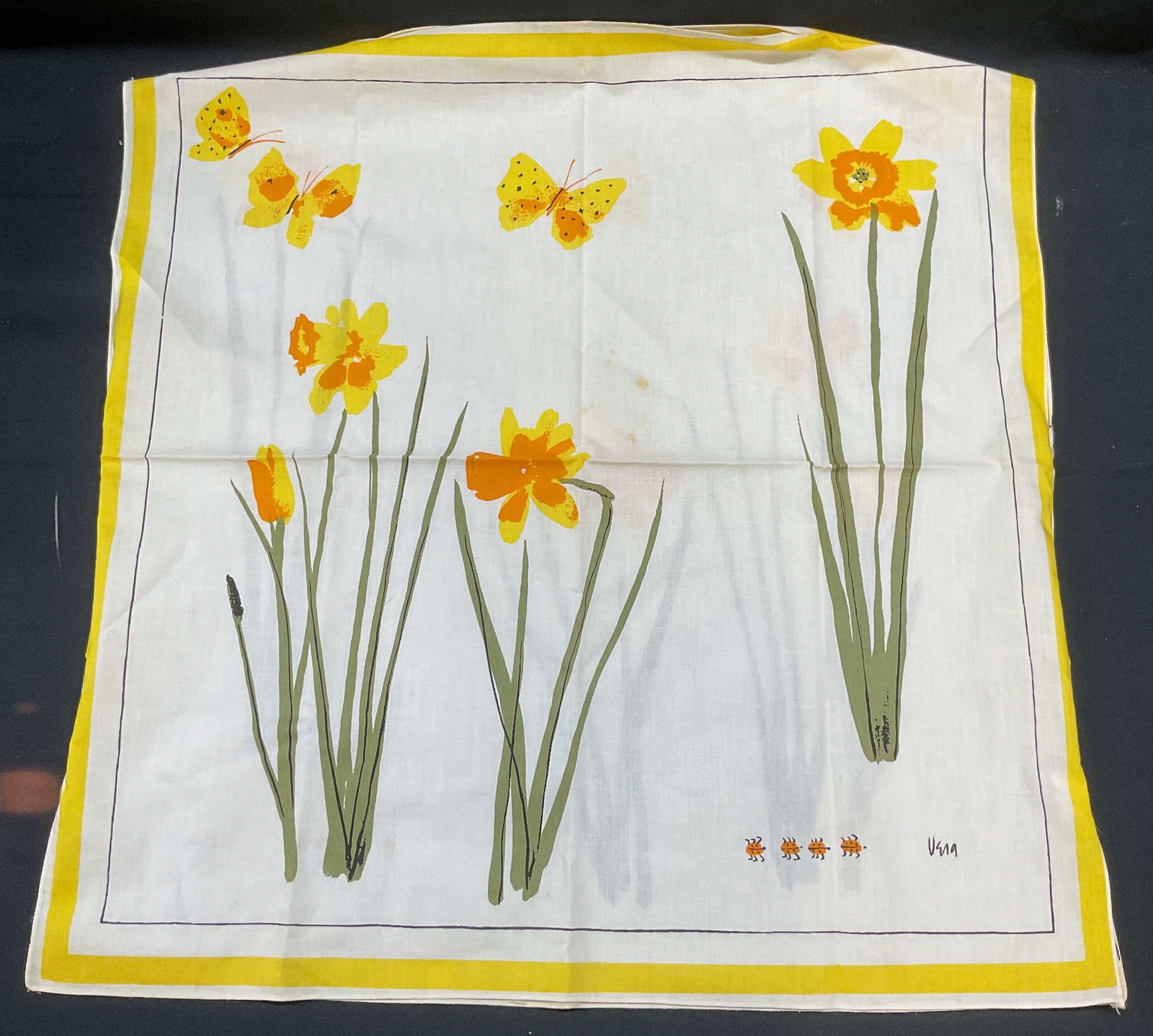 Vintage Vera Yellow Floral Print Smock Top (1 of 7)