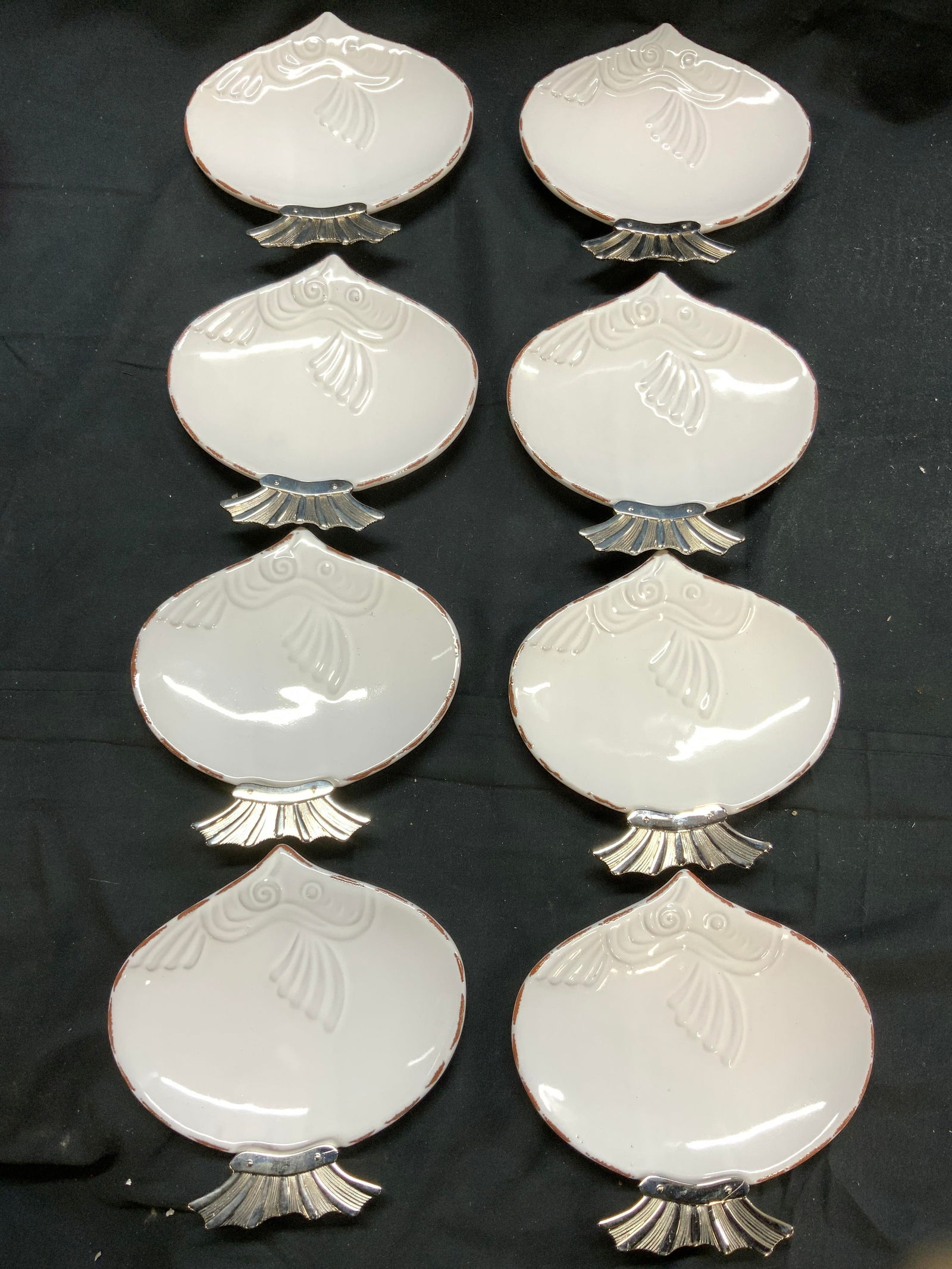 MUD PIE Set 8 Ceramic Fish Form Dishes (1 of 7)