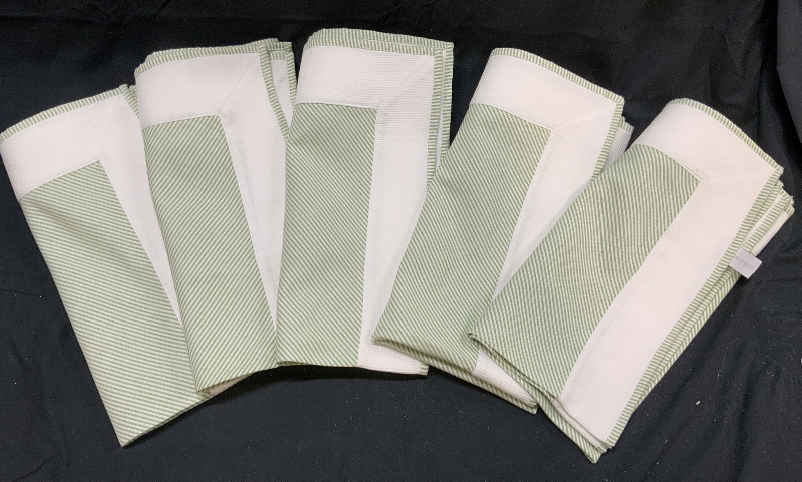 JULISKA Set 5 Striped Table Linen Napkins (1 of 6)