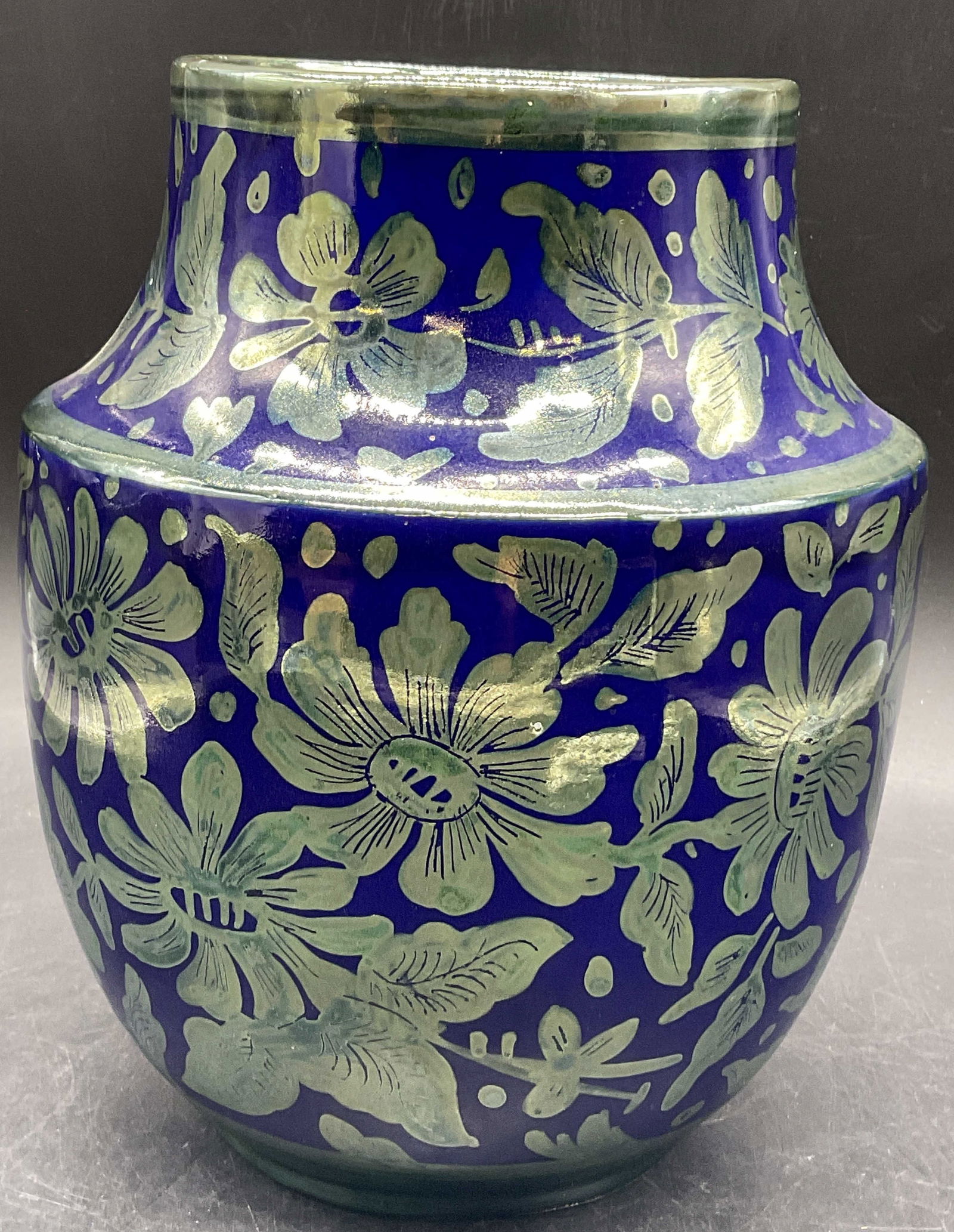 NG SPAIN Signed Iridescent Pottery Vase (1 of 7)