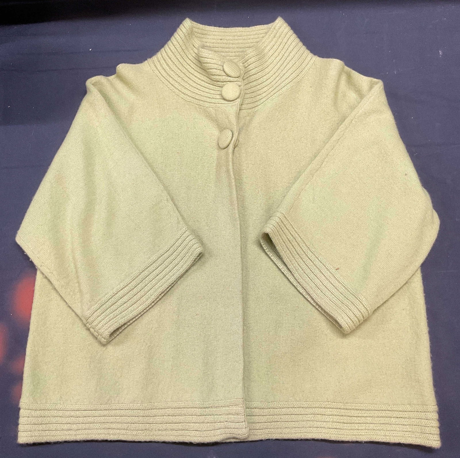 Chicos Green Wool Cardigan Sweater (1 of 7)
