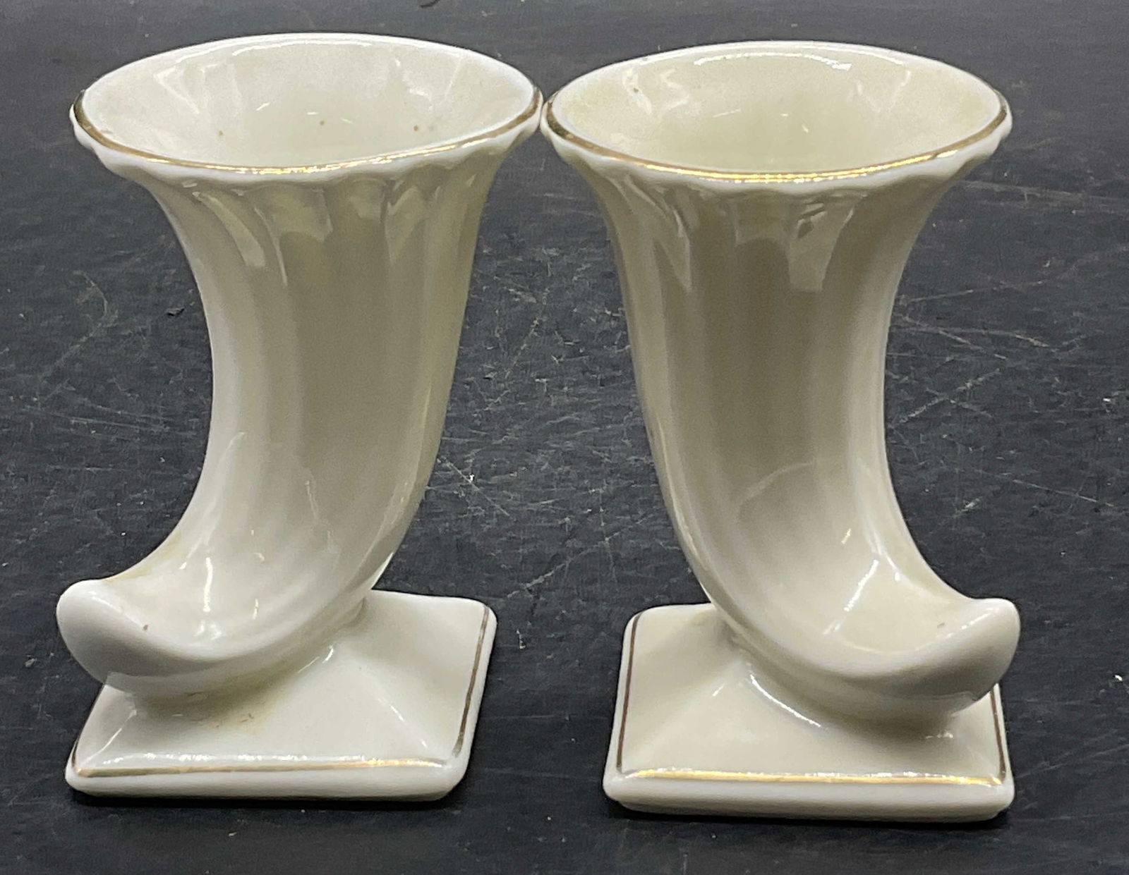 Pair VICTORIA Porcelain Bud Vases, Czechoslovakia (1 of 8)