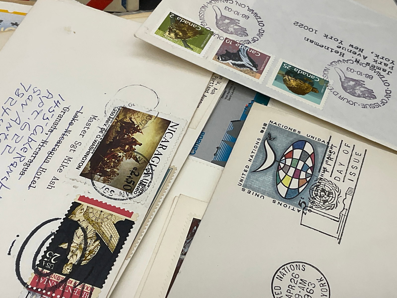 Lot 100+ Vintage Stamps & Envelopes, Belgium +: Group Lot Vintage Stamps, Envelopes, and Ephemera. Some stamps are from Belgium, USA, and more. Largest paper measures approx. 12L x 9W in. Not all individually examined. Losses, discoloration, and su
