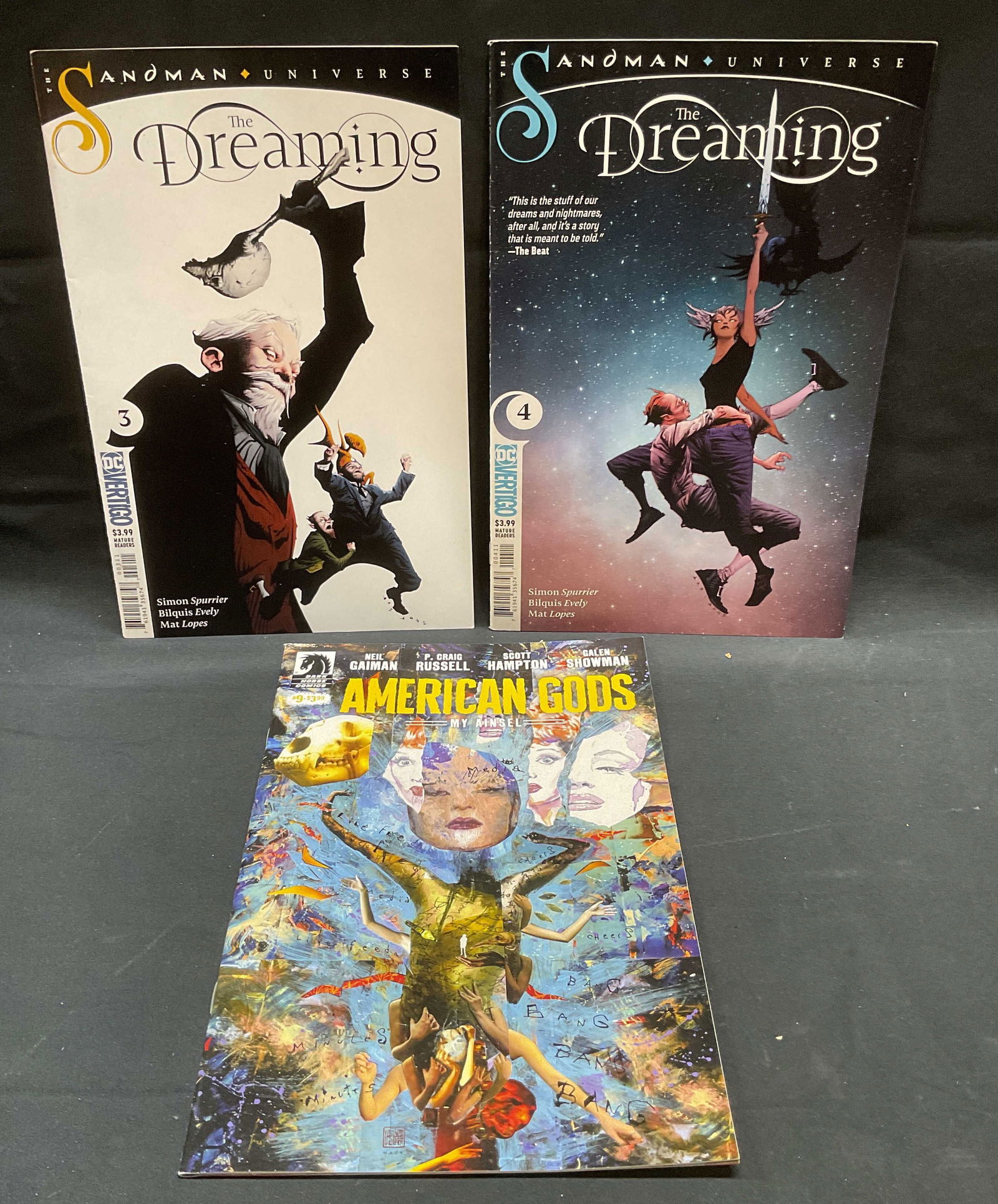 3 Neil Gaiman American Gods & Dreaming Comic Books (1 of 7)