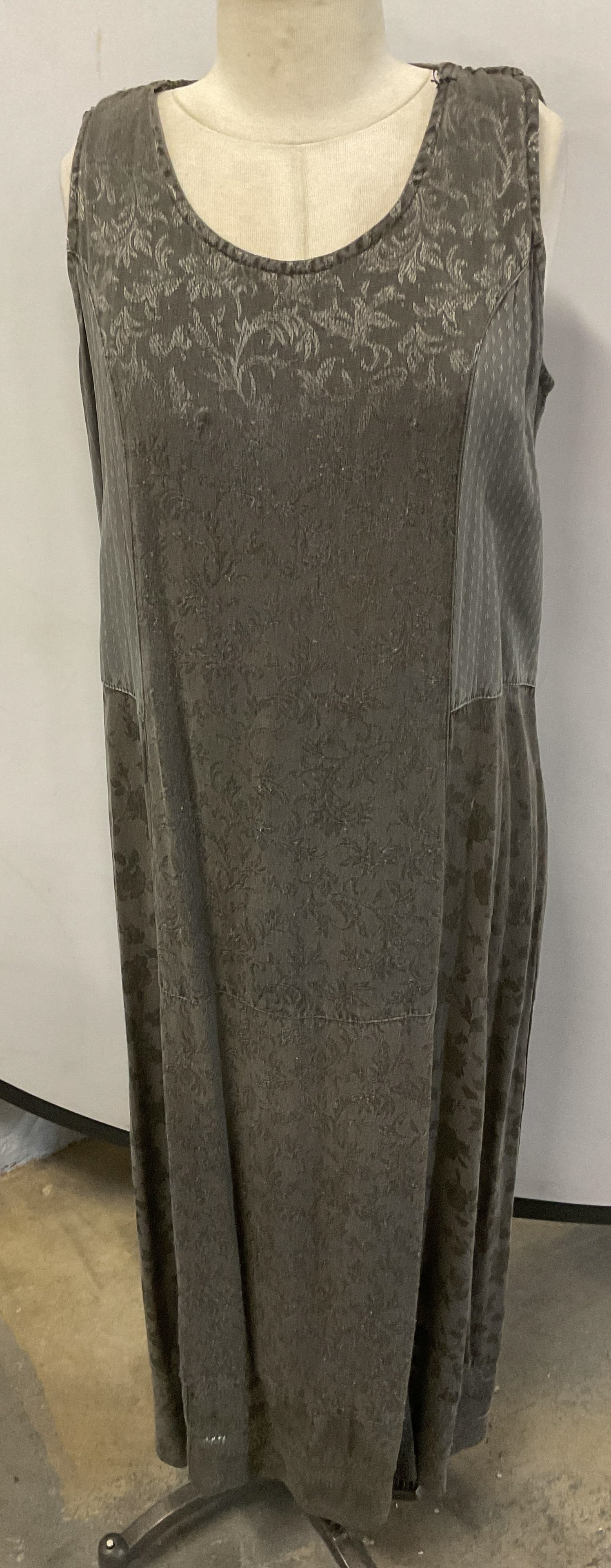 Citron Grey Floral Patchwork Maxi Dress (1 of 7)