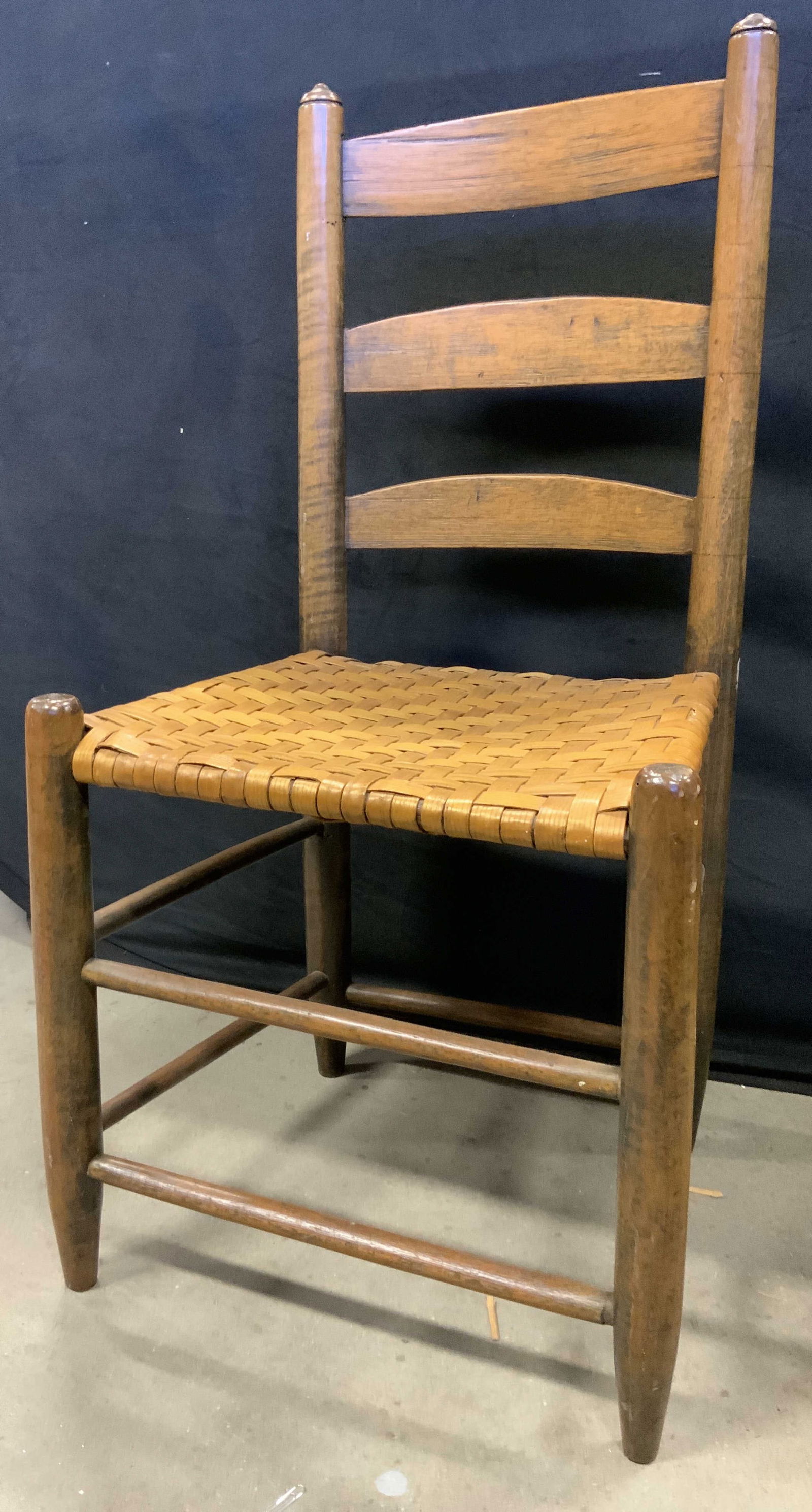 Vintage Wooden Ladderback Side Chair (1 of 8)