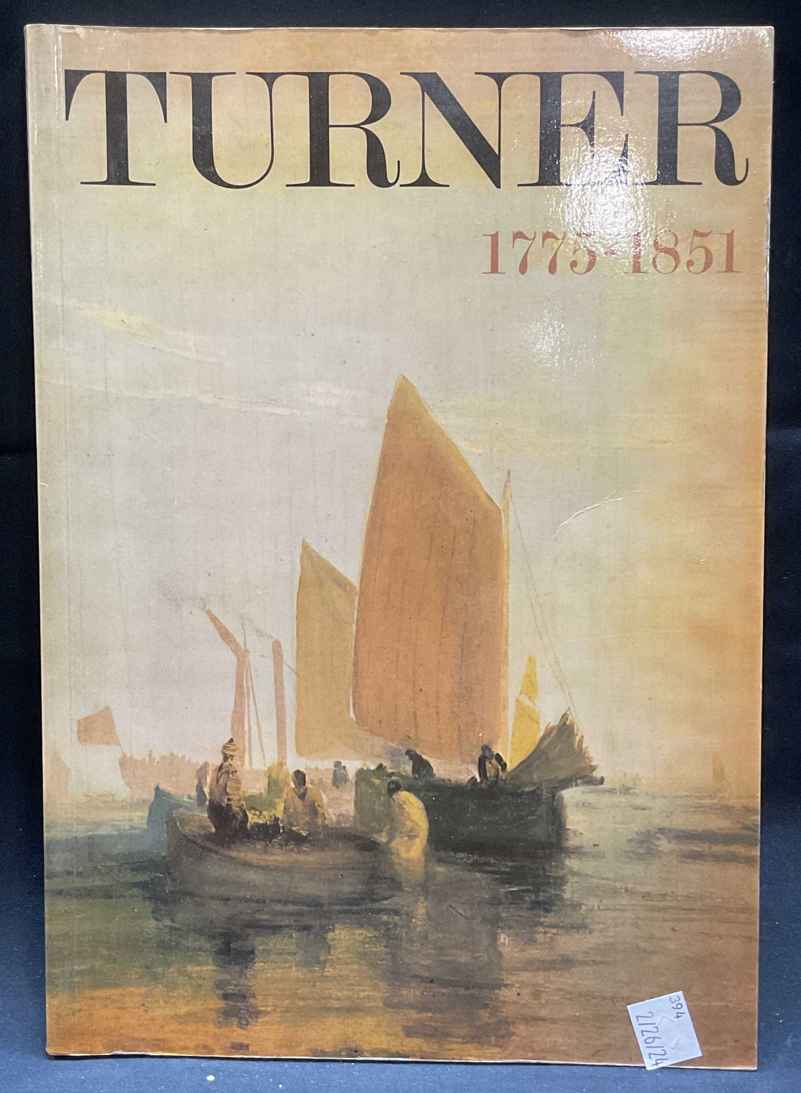 Turner 1775-1851 Tate Gallery Art Book, Illustr: Softcover copy of Turner 1775-1851. Published by Tate Gallery. 1975. Illustrated. Measures approx 11.75 x 8 inches. Some wear to cover, pages, and binding consistent with exposure. Turner, John mallar