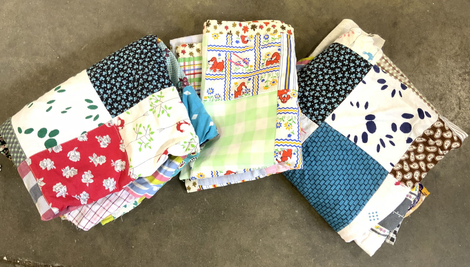 Lot 3 Assorted Patchwork Fabric Textiles (1 of 9)