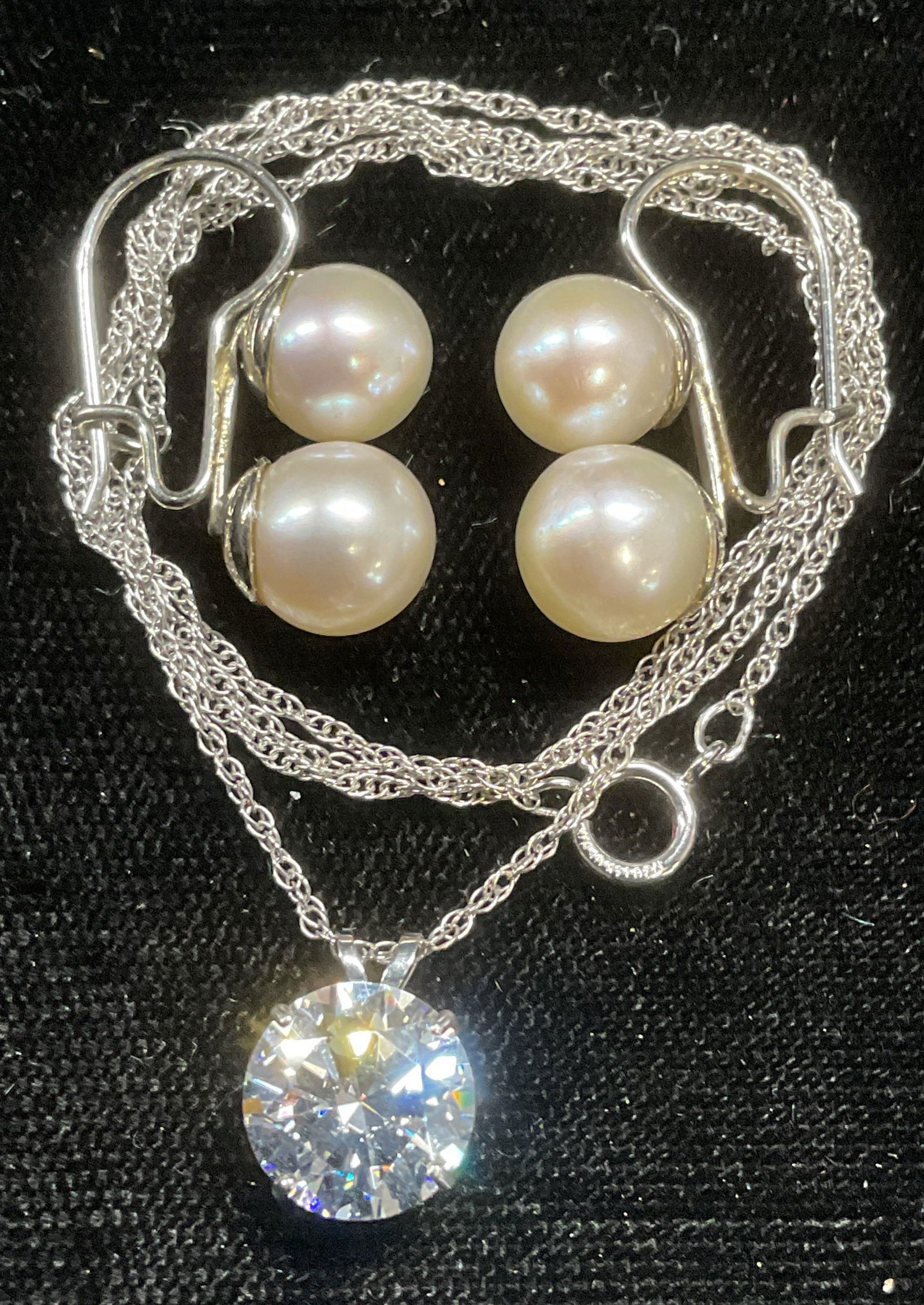 Lot 2 14k Gold Filled Crystal Pendant Necklace + (1 of 7)