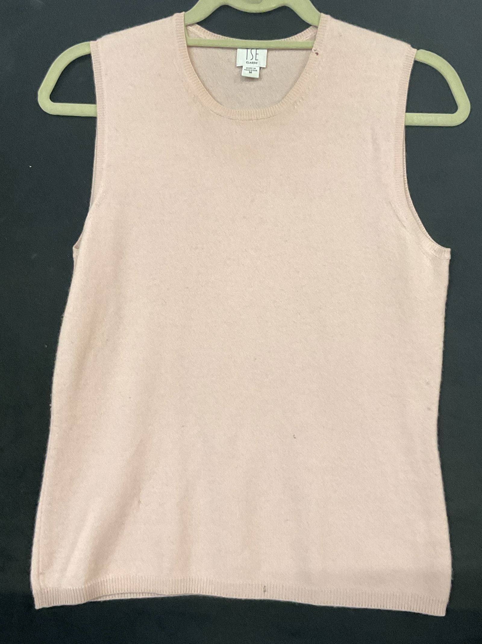 TSE CLASSIC 100% CASHMERE Pink Sleeveless Shirt (1 of 7)