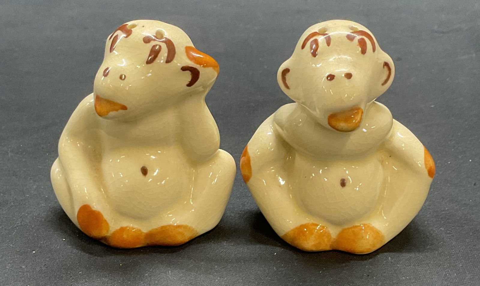 Vintage Ceramic Monkey Salt & Pepper Shakers (1 of 6)