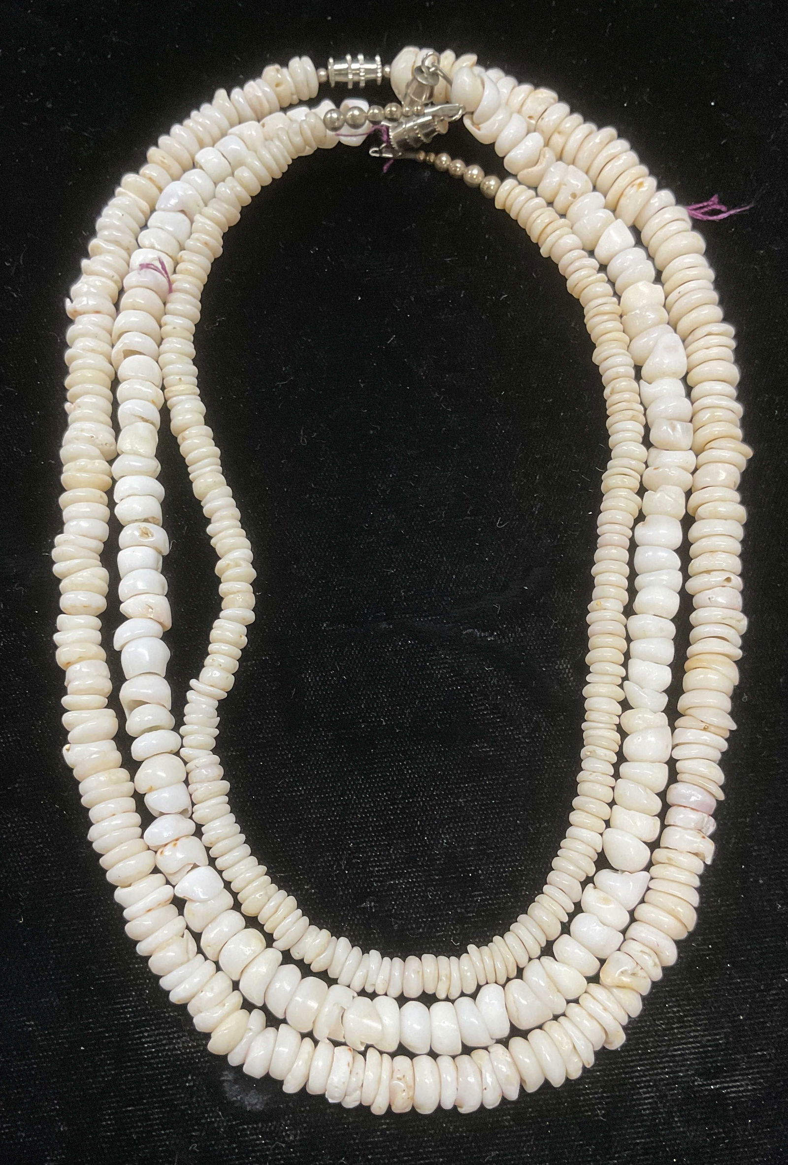 Lot 3 Vintage White Shell Beaded Necklaces (1 of 7)