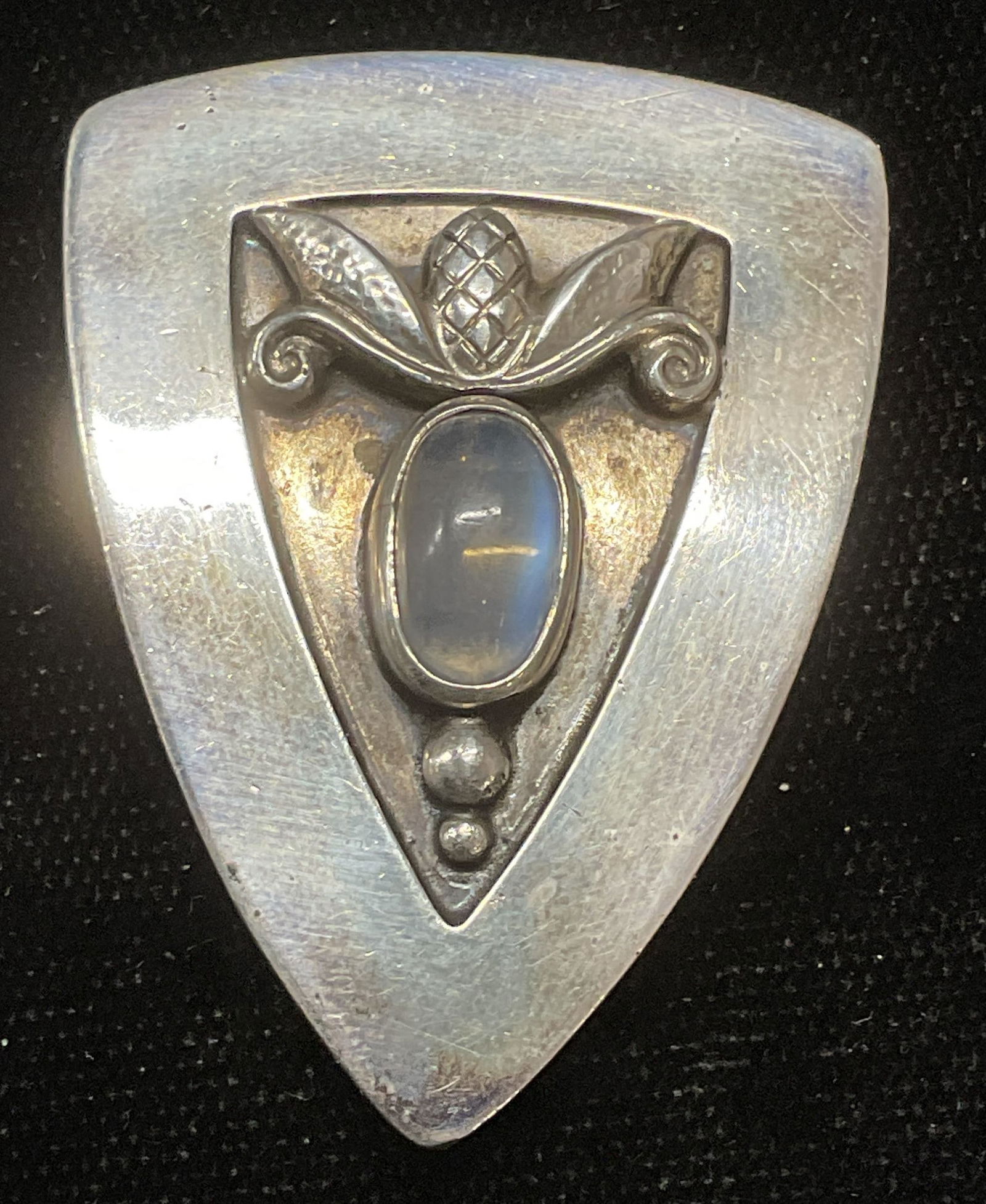 Georg Jensen Sterling Silver Moonstone Brooch USA (1 of 6)