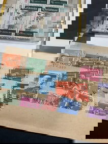 Group 100+ Vtg First Issue Stamps, Air Mail +