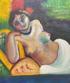 Nude Woman Reclining Oil Painting