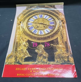 1978 Polish Warsaw Castle Clocks Wall Calendar