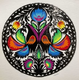 Sgn Bestecka Wycinanki Paper Cut Out Bird