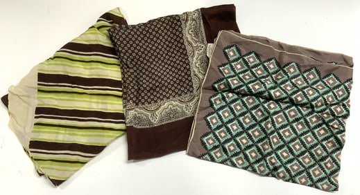 Lot 3 Assorted Silk Scarves KIMBALL & more